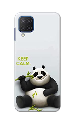 Image of PRINTFIDAA� Printed Hard Back Cover Case for Samsung Galaxy M12 Back Cover (Cartoon Panda) -2808
