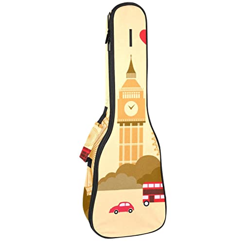 Housse pour ukulélé I Love London Symbols Big Ben 10 mm avec rembourrage épais en éponge 53,3 cm avec sangles réglables… - Les Beatles, Paul McCartney, John Lennon, RIngo Starr, George Harrison Housse pour ukulélé I Love London Symbols Big Ben 10 mm avec rembourrage épais en éponge 53,3 cm avec sangles réglables…