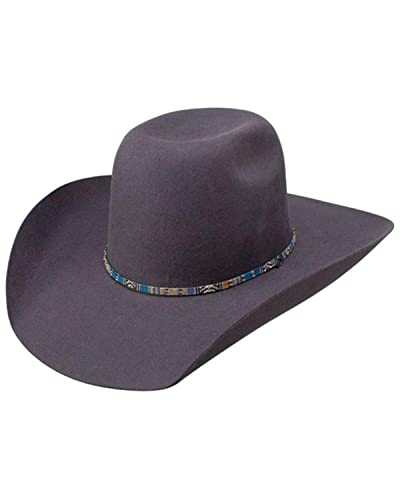 Resistol Hooey Silver Smoke- (6X) Wool Cowboy Hat (Grey, 7 5/8) #TOP27