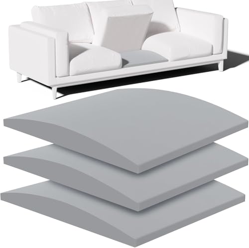 Foamagic Couch Cushion Support 20"x20"x2, Grey, Set of 3