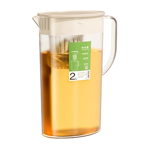 Pichet d'eau en verre - boisson lait et jus - Pichet Carafe pour thé glacé | 2L Brew Infuseur...