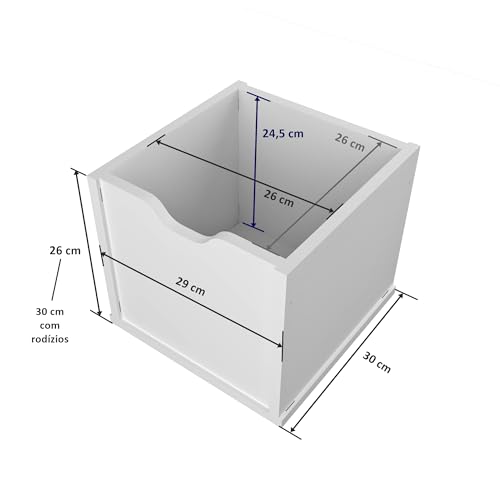 Organizador Com Baús Porta Livros E Carrinhos Ajax 100% MDF