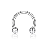 Genérico cristal Ferido * Bola brillante pequeña nariz tabique herradura para caballo, pendiente de ceja, labio, hélice Tragus Cartílago, Piercing anillo 6-10 mm atractivo y profesional
