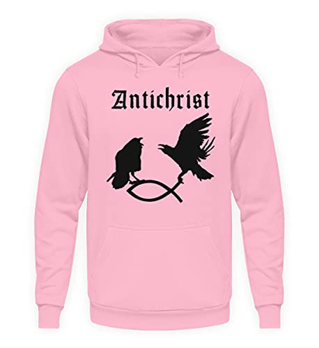 Pull à capuche rose vêtement streetwear confortable Antichrist XL