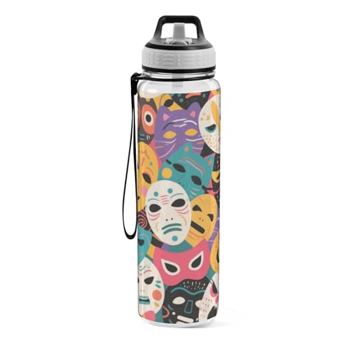 Bouteille d'eau dessin animé mignon au design étanche et coloré - 3