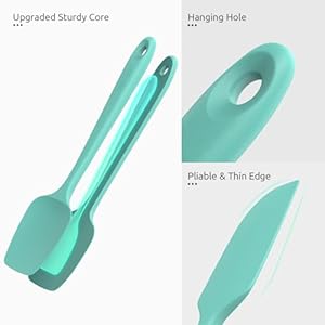 Utastesiliconespatulasetwith600degreesfahrenheitheatresistanttealaquasky Urban Country Home Decor U taste silicone spatula set with 600 degrees fahrenheit heat resistant tealaqua sky urban country home decor