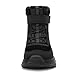 koppu Kids Snow Boots Winter Hook and Loop Waterproof Slip Resistant Fur Lined Insulated Mid Calf boys and girls Fashion Color Block shoes Toddler/Little Kid/Big Kid Little13 black