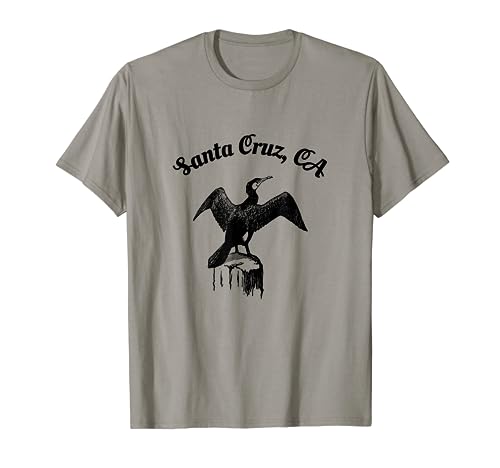 California Pride. Per gli orgogliosi residenti di Santa-Cruz, California. Bellissimo cormorano di ala morente o uccello acquatico. Grande design artistico per uccelli, pescatori, bird watcher e amanti della natura