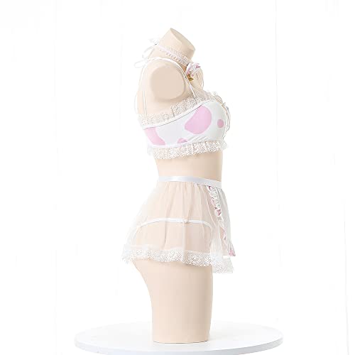 Temptshow Ladies cosplay cow stockings suit pajamas Japanese cute maid sexy costume (maid2) - Image 4