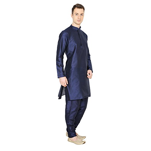 Image of Royal Kurta Men's Cotton Silk Plain Solid Long Only Kurta