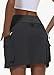 MIVEI Women's Hiking Cargo Skort Skirt High Waisted Golf Dressy Casual with Zipper Pockets Workout Sport Quick Dry Skirts Black