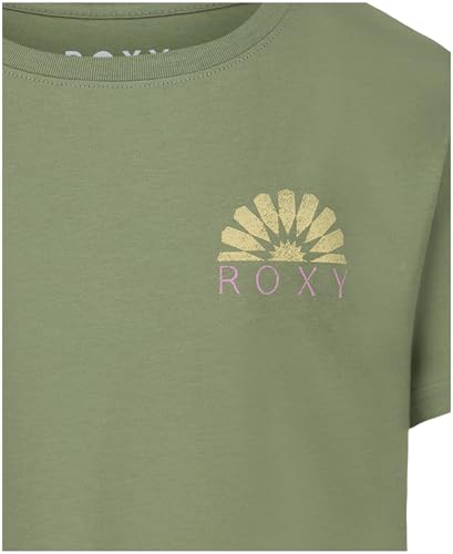 Image of Roxy Girls' Short Sleeve Boyfriend Fit Logo Tee, Crew Neck Graphic T-Shirt, Soft & Comfortable