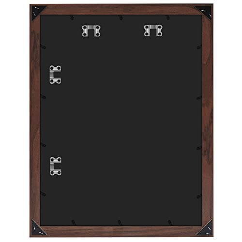 Americanflat 18x24 Poster Frame with Polished Plexiglass - Wide Picture Frames Made of Engineered Wood for Vertical or Horizontal Wall Display - Epic Collection - Mahogany