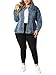 Agnes Orinda Plus Size Denim Jackets for Women Classic Washed Front Jean Jacket 2X Blue