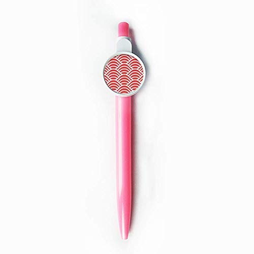 Stylo à bille rétractable vagues du Japon bleu pour éviter les taches d'encre
