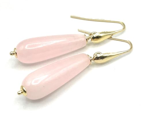Boucles d'oreilles quartz rose originales le cadeau idéal pour célébrer les femmes