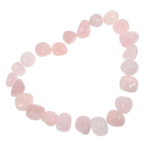 PACKOVE Jade Crystal Rose Vase Garden Tumble Aquarium Heart Crystals Healing Stones for Aquarium Fish Tank Crystal Stone for Garden Quartz Samples Rough Stone Pink