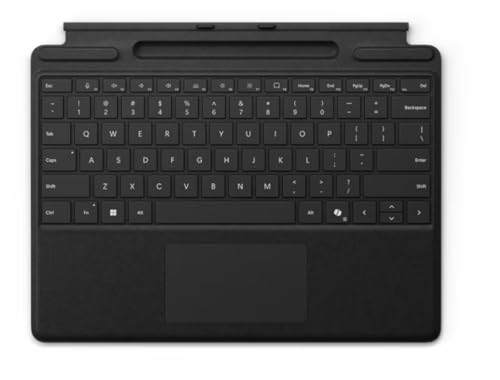 Microsoft Surface Pro Signature Keyboard - Tastatur - Mit Beschleunigungsmesser, Touchpad, Surface Slim Pen 2 AblagE- Und Ladeschale - Qwertz - Deuts