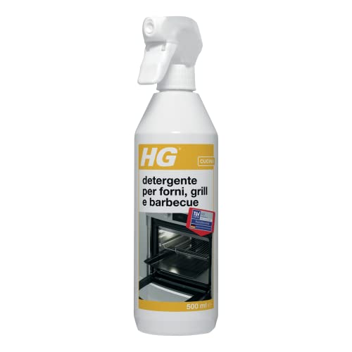 HG Detergente per Forni, Grill e Barbecue, Rimuove Velocemente Cibo Grasso e Bruciato da Cucina e Spazi Esterni (500 ml) - 138050108