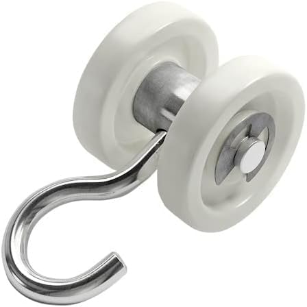 Ganchos de nailon para cortina de rueda, 16NR1, capacidad de peso de 40 libras, gancho de acero, acero galvanizado de calibre 16, sumergido en