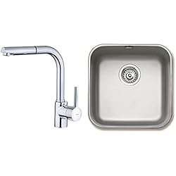 Fregadero Be 40.40 Plus Grifo De Cocina Teka Monomando Ark 938 Color Cromo Ref 239381200 Caño Alto Extraible + Fregadero Bajo Encimera Be 40.40 Plus Color Inox Ref 10125152 Mueble De 50 Cm
