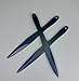 3pcs Throwing Spike Set in Black Wiilow Star, Symmetrical Willow Leaf Design, Sleek and Streamlined, Includes Sheath for Secure Carry, Ideal for Half and No Spin, 8.19'' Length, 7.05oz Weight