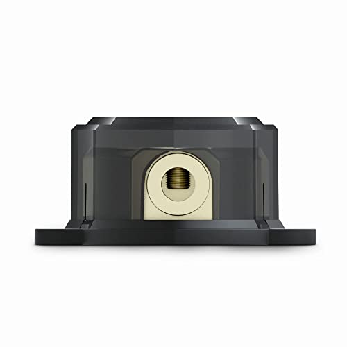Image of DS18 DB1020 Distribution Ground Block - 1 x 0GA in / 2 x 0GA Out, Nickle Plated Internal Materials, High-Strength Heat Resistant Plastic Housing, Oversized Screws for Secure Connections (1 in 2 Out)
