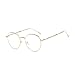 Produktbild GUKOO Unisex Klassische Retro metallgestell durchsichtige brille runder spiegel Vintage Look clear lens
