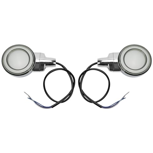 Topteng LED Flat Turn Signal Light for Harley Heritage Softail Classic FLSTC 1999-, Touring 2001+ Models with Flat Lens Turn Signals