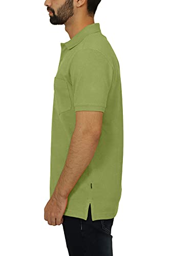 Image of Celsius Men's Half Sleeve Classic Solid Pique Polo with Pocket