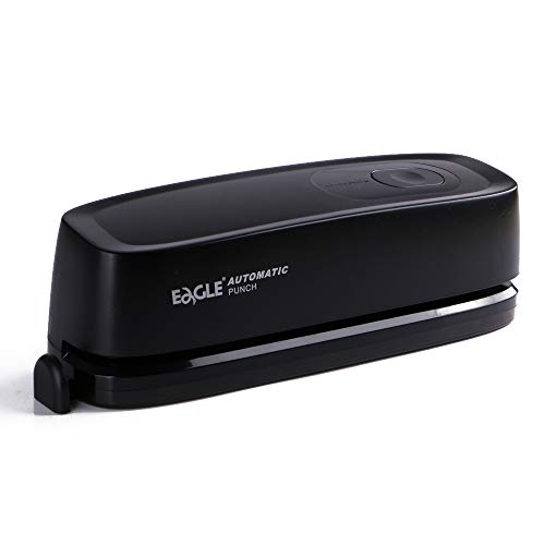 Eagle Electric 3 Hole Punch, Desktop Hole Puncher, Portable, 20 Sheets Punch Capacity