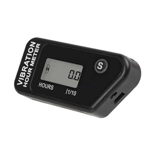 Taikemeti Medidor de Horas Activado por Vibración,Registra el Total de Horas de Mantenimiento,Se Apaga para Ahorrar Energía para Cortacéspedes Sopladores de Nieve Generadores