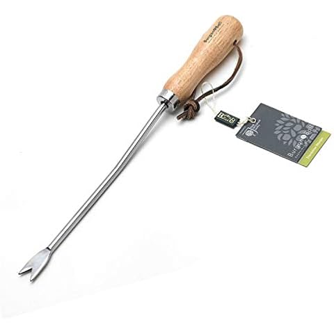 Burgon & Ball Stainless Steel Dandelion Weeder with Wooden Handle | RHS Endorsed & FSC Wood Cover