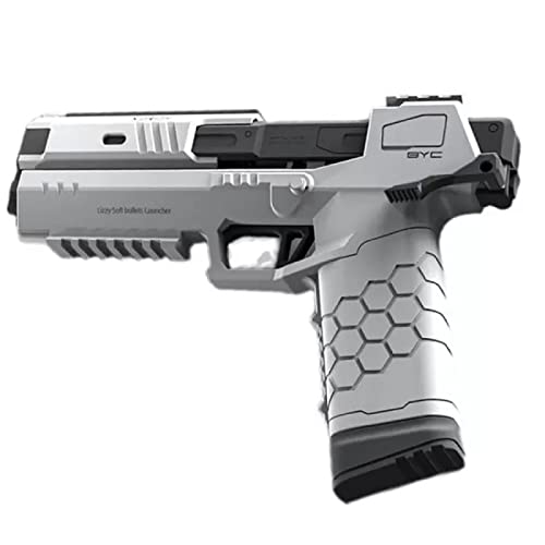 Toy Foam Blaster with Magazine Soft Foam Dart Toy for Youth Teen White