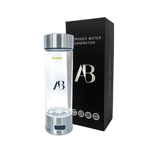 AB Hydrogen Water Bottle, Portable Hydrogen Water Generator with Advanced SPE PEM Technology, High-Efficiency Water Ionizer for Office, Travel, Fitness & Everyday Hydration.