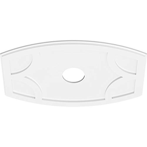 Image of Ekena Millwork CMP32X21KY-05000 Kailey Architectural Grade PVC Contemporary Urethane Ceiling Medallions 32 inchW x 21 3 /8 inchH x 5 inchID x 17 1 /4 inchC x 1 inchP