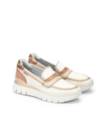 Pikolinos Para Mujer. W9C-3882C1 Mocasines De Piel Asturias Beige (40), Plano, Ninguno, Casual - 2