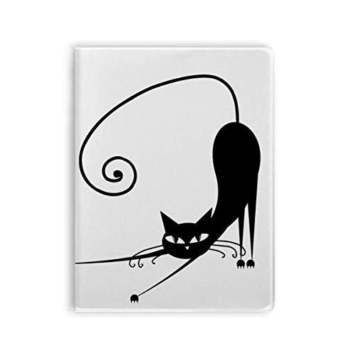 Carnet de notes extensible chat noir pour Halloween avec couverture souple