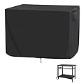 Guisong Outdoor Prep Table Cover for Royal Gourmet Movable Dining Cart Table, Outdoor Bar Cart Cover for 40 inch Worktable, Waterproof Patio Dining Cart Cover-Black 40 x 24 x 32 Inch