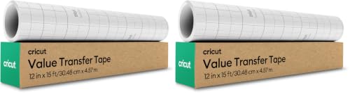 Image of Cricut Value Transfer Tape (12in x 15ft Roll) - Easy Transfer for Vinyl Projects - Compatible with Maker & Explore Machines,(Pack of 2)