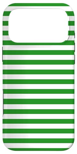 Green and White Striped Line Pattern Trendy Minimalist X}zP[X iPhone 17 Pro Max p
