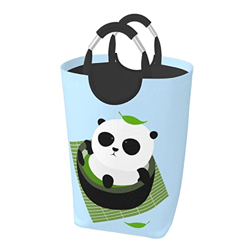 もちもちぱんだ ランドリーバスケット 折りたたみ 洗濯かご 収納バスケット 収納かご 大容量 洗濯物入れ おもちゃ収納 寝室 かご 収納 バスケット 洗える 取っ手付き 折り畳み式