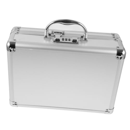 Men Briefcase Case Aluminum Storage Case for Portable Workstation Safety Hardshell