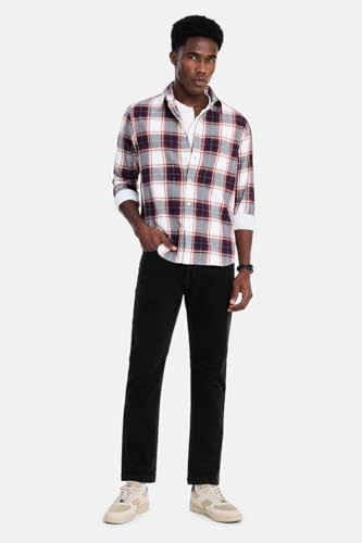 Image of SNITCH Men Casual Shirt | Regular Fit Full Sleeve Button-Down Collar Buffalo Check Pattern | Premium Cotton Blend & Breathable Fabric Outings