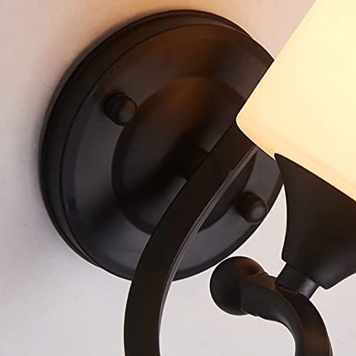 Lámpara de pared E27 anti fatiga visual con vidrio esmerilado retro decorativo 7