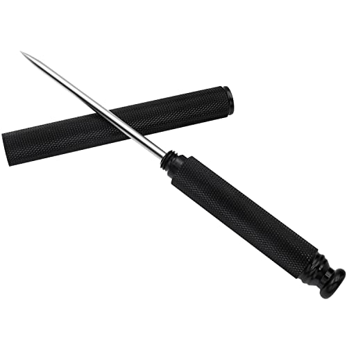 Stainless Steel Ice Picks Crushed Ice Tool With Safety Cover Bar Tools Ice Crushers Chisel Ice Cube Awl Sharp Cone With Non-Slip Handle (Black)