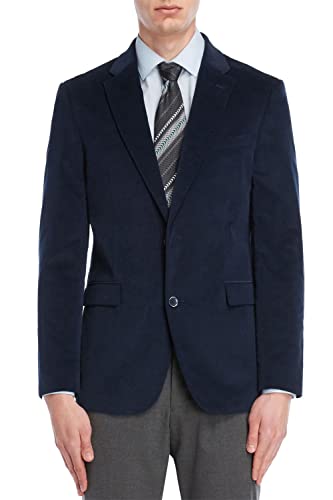 Tommy Hilfiger Mens Modern-Fit Corduroy Sport Coat 46 Long Cobalt