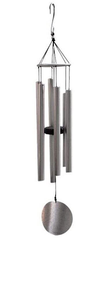 Carillon a Vent pour Maison Mode Aluminium Tube Musique Métal 6 Tubes Vent Carillon Ornements De Mariage Anniversaire Cadeau Décoration Décoration Intérieure(Blue,Silver)