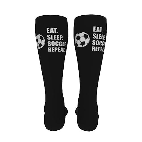 Eat Sleep Soccer Repeat Knee High Socks For Women Long Tube Socks Athletic Compression Socks Unisex High Socks Girls4