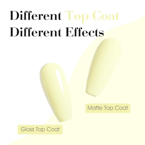 Image of CANNI Pastel Yellow Gel Nail Polish, 1Pcs Light Yellow Gel Polish Color Nail Polish High Gloss Soak Off U V Nail Manicure Salon DIY